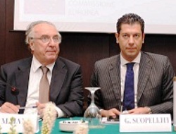 Luciano Maiani, presidente del Cnr, e Giuseppe Scopelliti, presidente della Regione Calabria