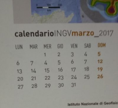 Ingv calendario 2017 marzo